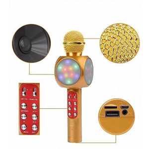 Microphone WS-1816 Bluetooth Sans Fil Hi-Fi à Condensateur Karaoké