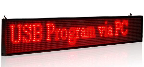 Enseigne Lumineuse en LED Publicitaire -100 x 20Cm (intérieur) Rouge