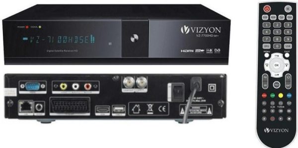 Vizyon 7700 HD Se Plus Full HDTV Récepteur Satellite LAN PVR USB